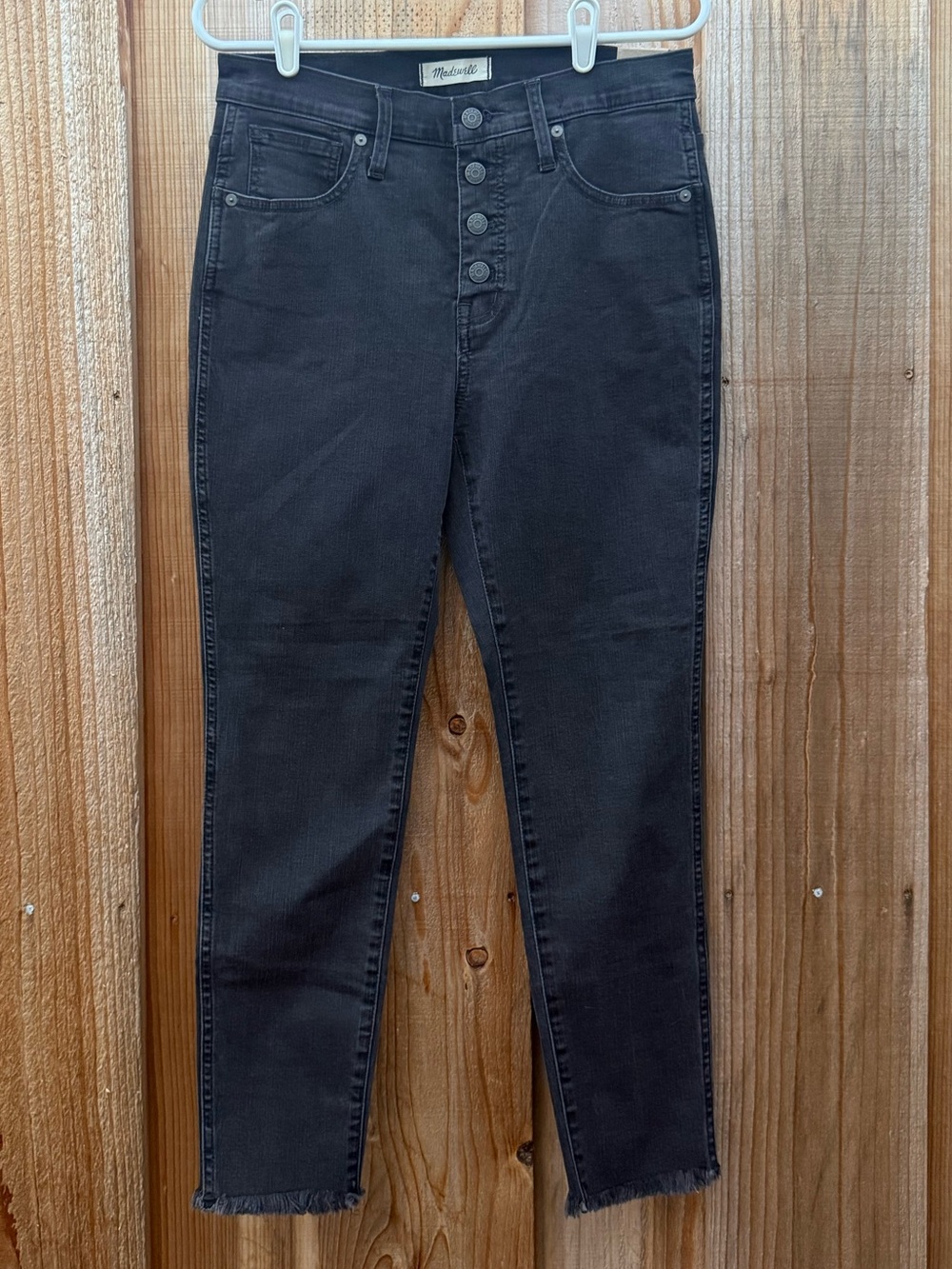 Madewell Black High-Rise Button-Fly Skinny Jeans W 29P